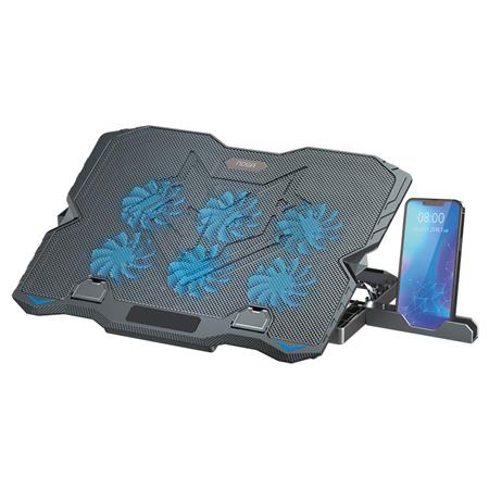  Base para Notebook con 6 Coolers con LEDS